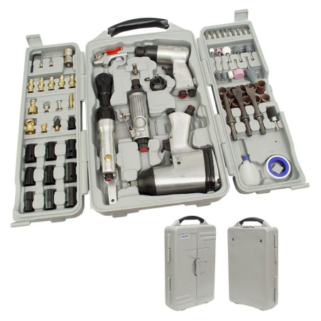 Baumarktplus 71 tlg Druckluftgeräte Schlagschrauber Meißel Schleifer Druckluft Set Kompressor - 41467