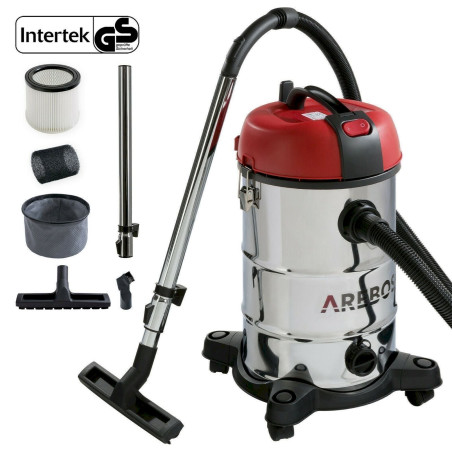 Arebos Industriel Aspirateur Eau et Poussière 1800W 30L