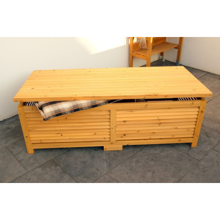 Holz Auflagenbox Kissenbox Gartentruhe