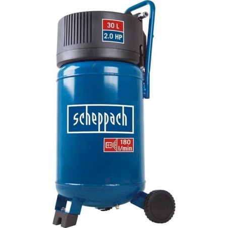 SCHEPPACH Com­pres­seur d'air vertical sans huile 30 L 2CV 10 bars HC30V