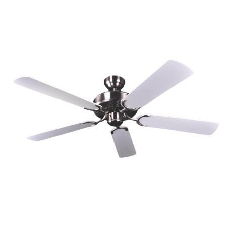 Ventilateur de plafond Potkuri Argent vieilli / Blanc 132 cm