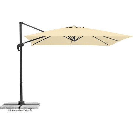 SCHNEIDER Rhodos Junior Parasol déporté nature, Carré , 270 x 270 cm