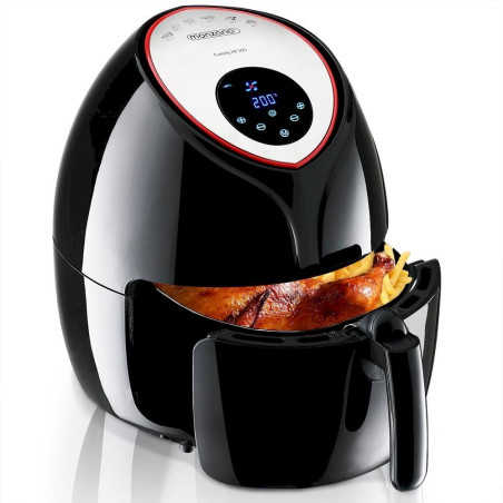 Monzana 106200 Heißluftfritteuse XXL 6,5 L 9in1 Touch-Display Gratis Rezeptheft 1850W