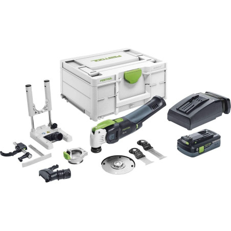 FESTOOL Akku-Oszillierer VECTURO OSC 18 HPC 4,0 EI-Set 576593 mit 4.0Ah Akku und Ladegerät im Systainer