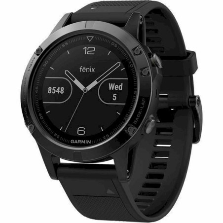 Garmin fēnix 5 Sapphire Bluetooth Black Sport Watch – Sport Uhr (Black, Polymer, Stainless Steel, Water Resistant,