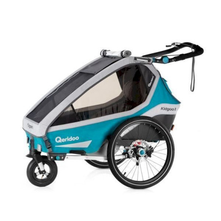 Qeridoo Kidgoo1 Sport 2020 Remorque de vélo pour enfant Petrol