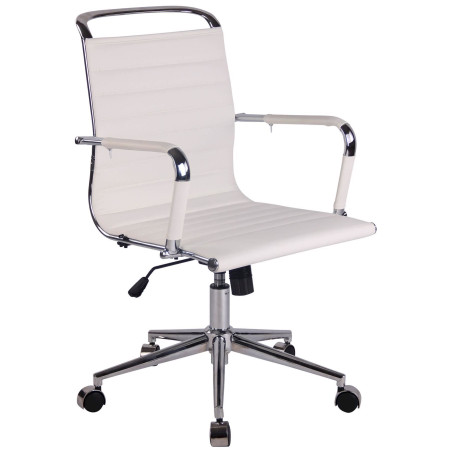 CLP Barton chaise de bureau avec accoudoirs blanc