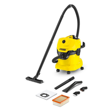 Karcher 1.348-116.0tam­bour 1000w Noir, Jaune As­pi­ra­teur Tambour, Sèche Et Humide