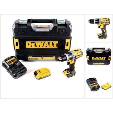 DeWalt DCD 796 D1 18 V Akku Schlag­bohr­schrau­ber Brushless 70 Nm im TSTAK mit 1x DCB 183 2,0 Ah Akku und DCB 105 Ladegerät