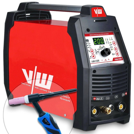 VECTOR WELDING Poste à Souder TIG Pulse 200A Poste de Soudage Inverter IGBT avec Allumage HF Fonction ARC Professionnel Soudure