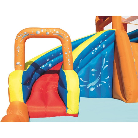 Bestway H2OGO! Wasserpark mit Dau­er­geblä­se "Turbo Splash", Was­ser­spiel­zeug, 365 x 320 x 275 cm