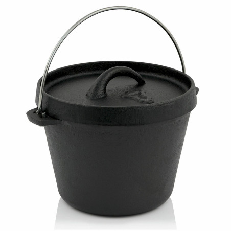 BBQ-Toro DO1 Mini Dutch Oven 700 ml Gusseisen Dopf 1 QT Gusstopf, kleiner Bräter