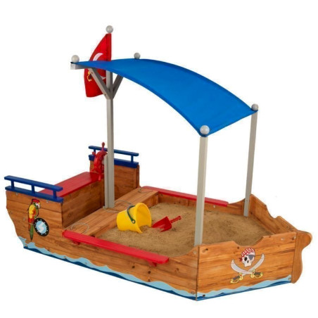 Kidkraft Bac à Sable en Bois Bateau de Pirate 00128