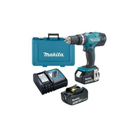 Makita DHP 453 RFE Perceuse à Percussion Électrique sans fil 18 V/3 A Mandrin Autoserrant