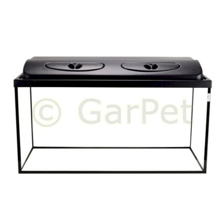 GarPet 80x35x40 Set LED Aquarium rechteckig 112 L mit Abdeckung inkl. LED Beleuchtung Set 80