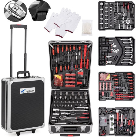 TRESKO® WZKF13 Werkzeugkoffer Set Anthrazit 949tlg.