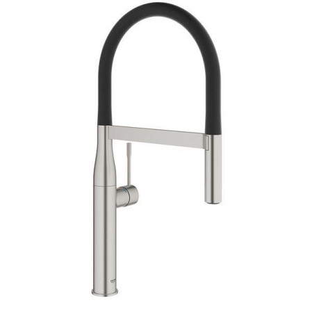 Grohe Essence Küchen Armatur, aus­zieh­ba­re Pro­fi­brau­se, supersteel