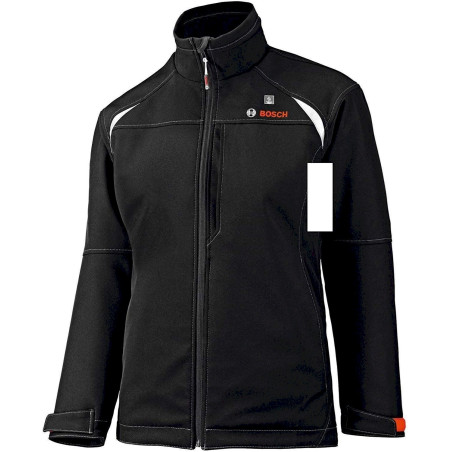 Bosch Professional Beheizbare Jacke GHJ 12+18V Unisex (ohne Akku, 12/18 Volt, Schwarz, Größe L, im Karton)