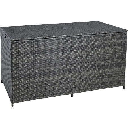 ESTEXO Coffre de rangement XXL en polyrotin Gris Anthracite 150x80x80cm