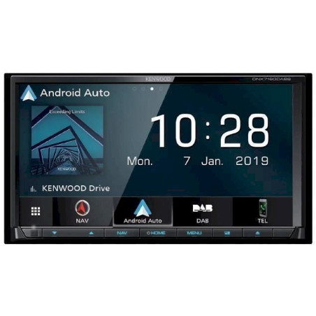 Kenwood DNX7190DABS Récepteur AV / Système de Navigation avec écran WVGA 7,0 po avec commande smartphone et radio DAB