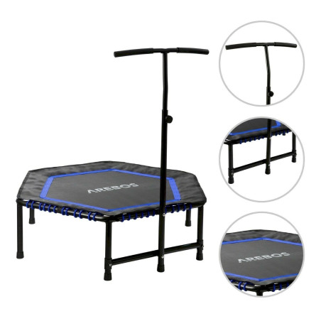 Arebos Trampolin Hexagon Blau