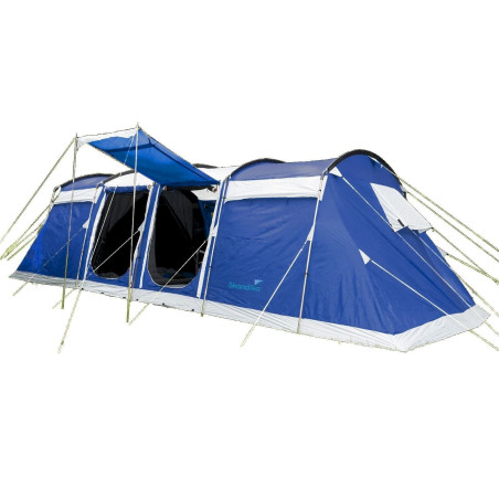 Skandika Montana 8 Sleeper Protect tente familiale avec cabines de couchage sombres et tapis de sol cousu