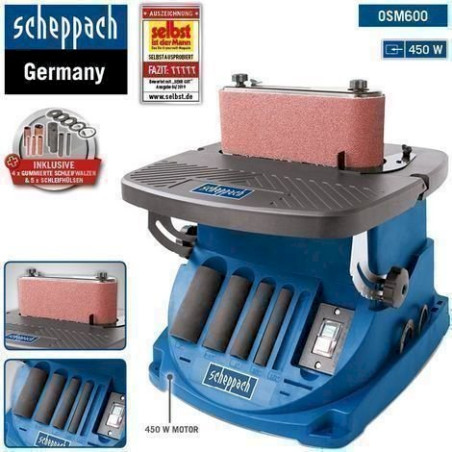 Scheppach Os­zil­lie­ren­der Spin­del­schlei­fer OSM600 450W inkl. Zubehörset