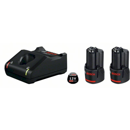 Bosch Akku Star­ter-Set: 2 x GBA 12 Volt, 2.0 Ah und GAL 12V-40 - 1600A019R8