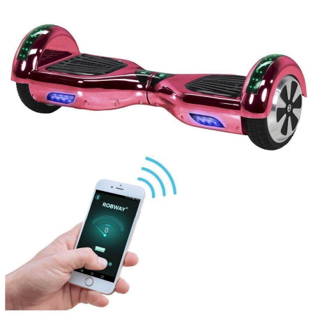 Hoverboard ROBWAY W1 E-Balance Board Scooter Elektro Roller Smart Self Balance (Pink Chrom)