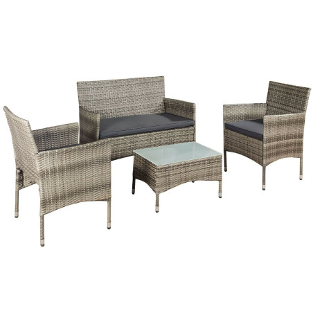 ArtLife 200161 Polyrattan Sitzgruppe Gartenmöbel Garternset Lounge Rattan Set