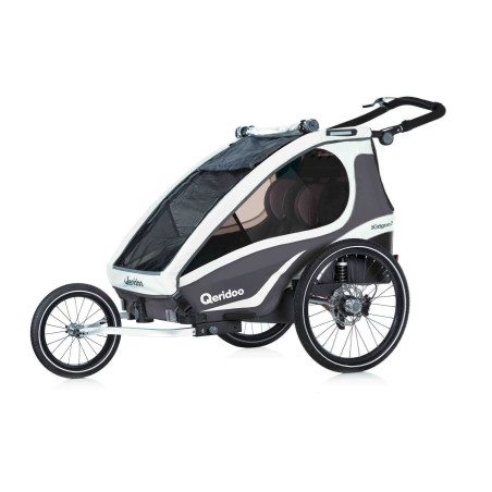 Qeridoo Remorque vélo enfant Kidgoo2 Sport anthracite gris