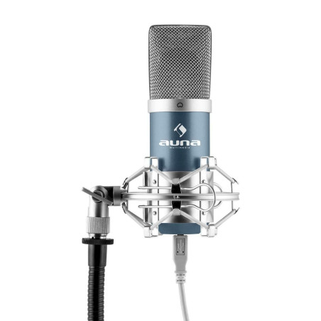 Auna MIC-900BL Microphone condensateur USB studio -bleu