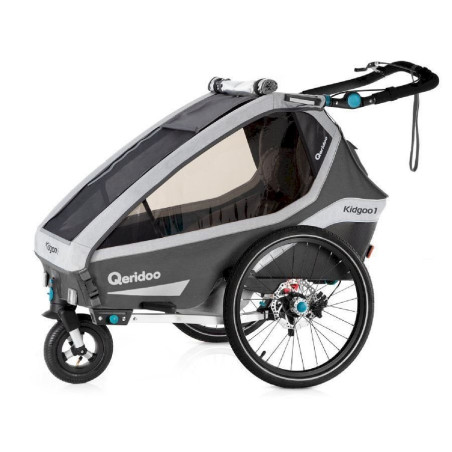 Qeridoo Kidgoo1 Sport 2020 Remorque de vélo pour enfant Grey