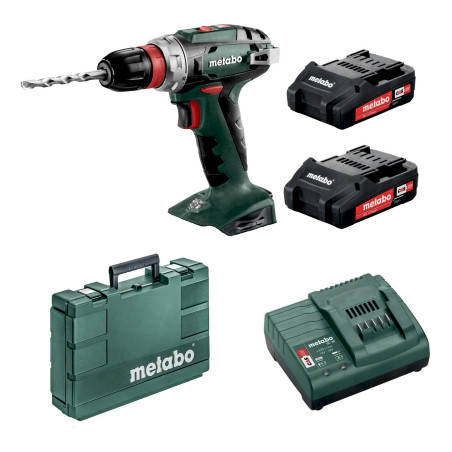 Metabo BS 18 Quick Akku-Bohrschrauber 18 V 2 Ah Li-Ion incl. 2. batterie rechargeable incl. valise