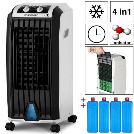 Deuba 104372 Luftbefeuchter Klimagerät Klimaanlage 4in1 Ventilator Luftreiniger Ionisator