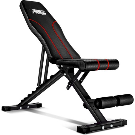 RE:SPORT® Banc de musculation réglable et pliable noir