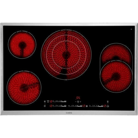 AEG HK854870XB Glas­ke­ra­mik-Koch­feld Edelstahl 80cm autark
