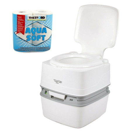 Porta Potti Qube 365 Campingtoilette 21Ltr Toilettenpapier Chemie für Wohnwagen