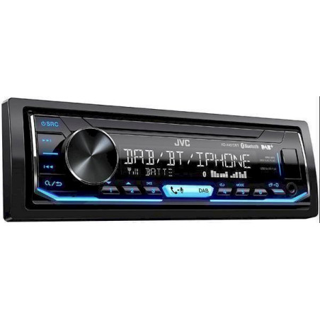 JVC KD-X451DBT Autoradio tuner DAB+, avec antenne DAB, kit mains libres bluetooth, port pour commande au volant