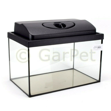 GarPet Aquarium rechteckig 40x25x25 cm 25 L mit Abdeckung inkl. LED Beleuchtung im Set