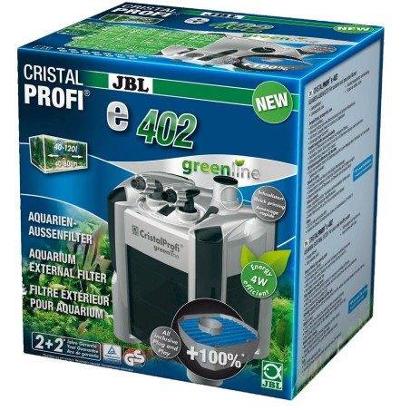 JBL Cristal Profi E402 Greenline - Filtre Extérieur pour les Aquariums de 40 L