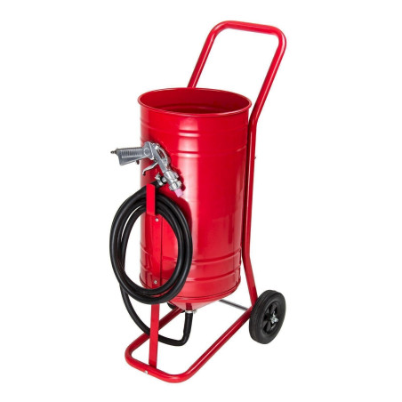 DEMA 24552 Sableuse pro­fes­sion­nelle sur roulettes 30 L Ø 265 mm buses sablage