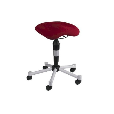 Topstar Hocker Body Balance 20 rot mit Dop­pel­rol­len