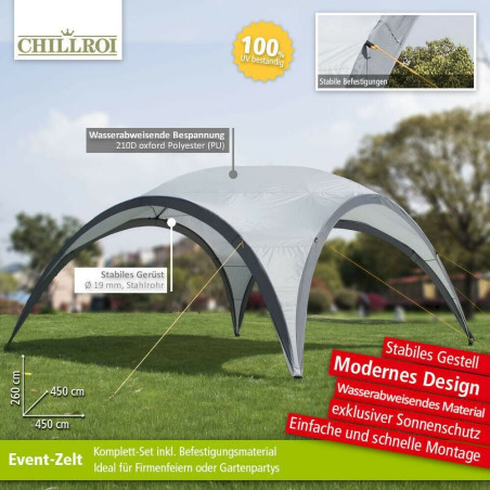 CHILLROI XL Event Zelt Garten Pavillon Partyzelt 4.5m