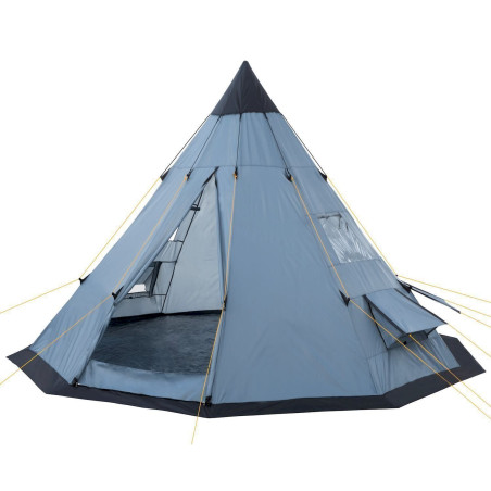 CampFeuer Spirit - Indian Tipi Zelt für 4 Personen, 3000 mm Wassersäule, grau