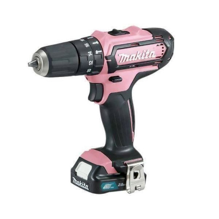 Makita Ak­ku­schrau­ber HP331DSAP1 12V - Pink + 1 Akku, Ladegerät und Tasche Pink Editon