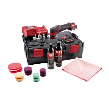 Flex-Tools PXE 80 10.8-EC/2.5 P-Set Akku-Polierer rotativ und exzentrisch