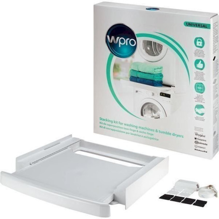 Wpro SKS 101 Kit de Superposition avec tiroir, Blanc