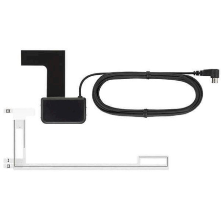 Kenwood DAB-Antenne CX-DAB1 Scheibenklebeantenne für alle DAB/DAB+ Geräte mit SMB-Anschluss, Phantomeinspeisung 9-16 Volt