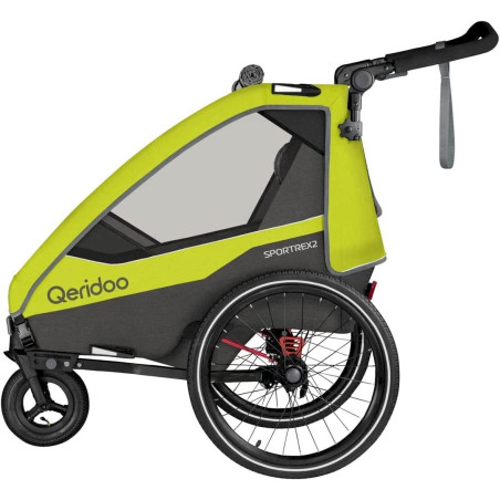 Qeridoo Fahrradanhänger Sportrex 2 Lime Green